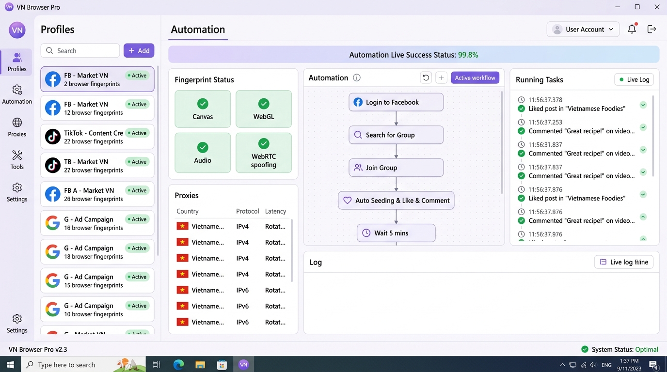 Tool Nuôi Nick & Auto Seeding Đa Nền Tảng