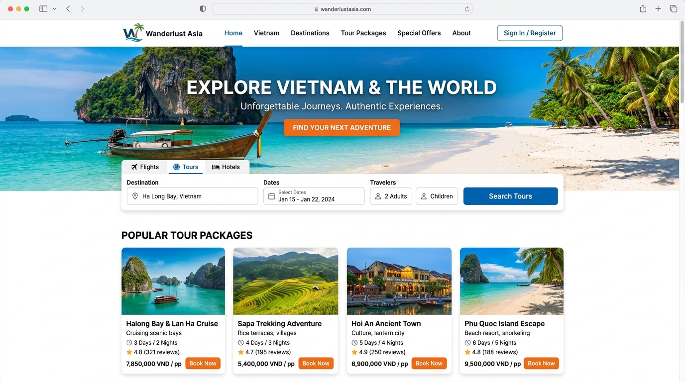 TravelVN Booking & Tours